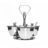 Сервировочная подставка One Chef на стол с ручкой 3 соусника