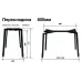 Опора Richman для столу Jeans під стільниці 0.8-1.8м. Чорна