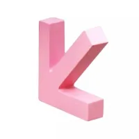 Крючок настенный деревянный универсальный UKC вешалкадержатель в форме стрелы 11,5х8 см Розовый 00203