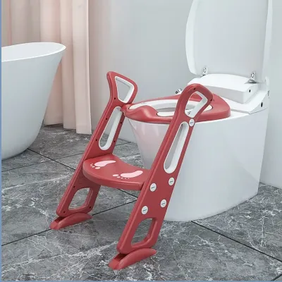 Накладка на унитаз с лесенкой Color Songni AXS423 Красно-белый Накладка на унитаз с лесенкой Color Songni AXS423 Красно-белый