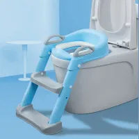 Накладка на унитаз с лесенкой Baby Assistant DA6901 Голубо-серый
