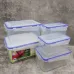 Набор прямоугольных контейнеров для пищевых продуктов с зажимом 5в1 Алеана 167049
