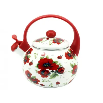 Чайник эмалированный со свистком 2,2 л Red Handle Zauberg (9/L) Чайник эмалированный со свистком 2,2 л Red Handle Zauberg (9/L)