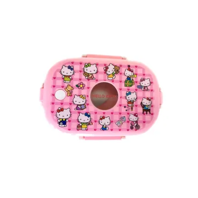 Ланч-бокс для обедов Supretto Hello Kitty Хелло Китти с ложечкой 700 мл Розовый