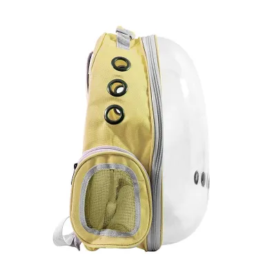 Рюкзак-переноска Taotaopets 252203 Panoramic Yellow 35*25*42cm для кошек с иллюминатором
