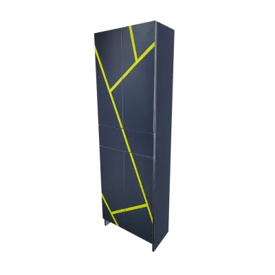 Пенал Mikola-M пластиковий на підлогу Антрацит grey/yellow 50 см
