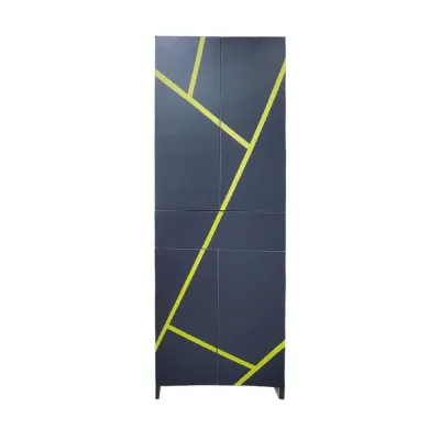 Пенал Mikola-M пластиковий на підлогу Антрацит grey/yellow 60 см