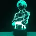 Настольный светильник-ночник Леви Аккерман Атака на Титанов настольная 3D Лампа 16 Цветов USB - Attack on Titan (12506)