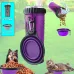 Бутылка с двумя секциями Dexas Pet Meal для воды и корма 720 мл со складной миской 240 мл Фиолетовый Бутылка с двумя секциями Dexas Pet Meal для воды и корма 720 мл со складной миской 240 мл Фиолетовый