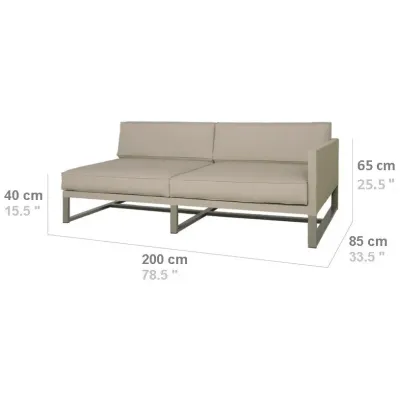 Модульний диван у стилі Loft NS-1005 680x2000x850 мм Серый