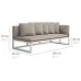 Модульный диван в стиле Loft NS-1006 730x1600x850 мм Белый