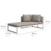 Модульный диван-шезлонг в стиле Loft NS-1012 730x1600x850 мм Белый
