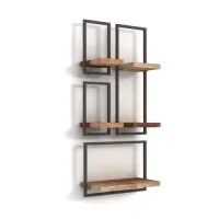 Набор настенных полок в стиле Loft NS-1014 1230x600x250 мм Черный