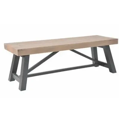 Обеденная скамейка в стиле Loft NS-1085 480x1200x350 мм Черный Обеденная скамейка в стиле Loft NS-1085 480x1200x350 мм Черный
