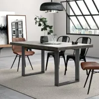 Обеденный стол в стиле Loft NS-1128 780x1400x650 мм Черный Обеденный стол в стиле Loft NS-1128 780x1400x650 мм Черный
