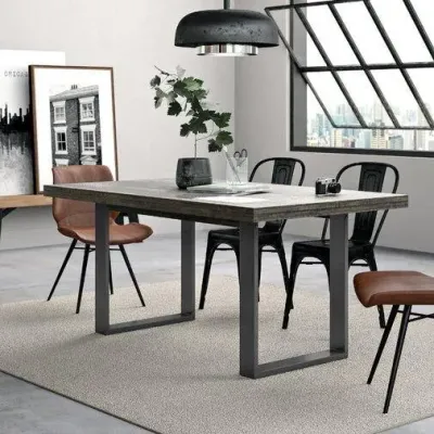 Обеденный стол в стиле Loft NS-1128 780x1400x650 мм Черный