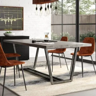Обеденный стол в стиле Loft NS-1135 780x1600x800 мм Черный