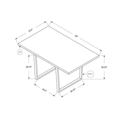 Обеденный стол в стиле Loft NS-1205 780x1600x850 мм Серый Обеденный стол в стиле Loft NS-1205 780x1600x850 мм Серый