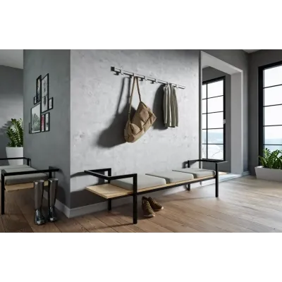 Банкетка - пуф для Прихожей в стиле Loft NS-121 500x1600x450 мм Черный Банкетка - пуф для Прихожей в стиле Loft NS-121 500x1600x450 мм Черный