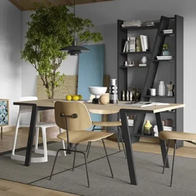 Обідній стіл у стилі Loft NS-1234 780x1600x650 мм Черный Обідній стіл у стилі Loft NS-1234 780x1600x650 мм Черный