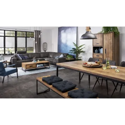 Обеденный стол в стиле Loft NS-1247 780x1800x700 мм Черный