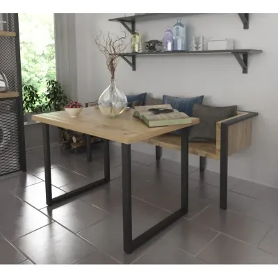 Обеденный стол в стиле Loft NS-1258 780x1200x600 мм Черный