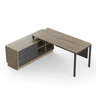 Офисный стол в стиле Loft NS-1295 780x1850x1500 мм Черный