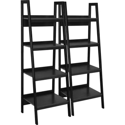 Парные стеллажи для хранения в стиле Loft NS-1305 1530x510x450 мм Черный