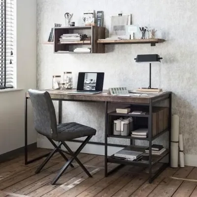 Письменный офисный стол в стиле Loft NS-1307 780x1400x700 мм Черный Письменный офисный стол в стиле Loft NS-1307 780x1400x700 мм Черный