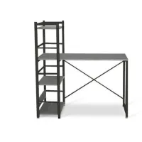 Письменный офисный стол в стиле Loft NS-1348 1330x1200x600 мм Черный