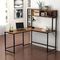Письменный офисный стол в стиле Loft NS-1375 1530x1200x1350 мм Черный