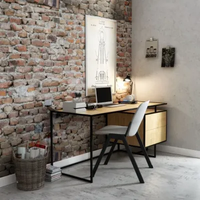 Офісний стіл у стилі Loft NS-1403 830x1600x700 мм Черный