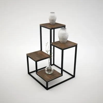 Подставка для цветов в стиле Loft NS-1432 830x400x400 мм Черный