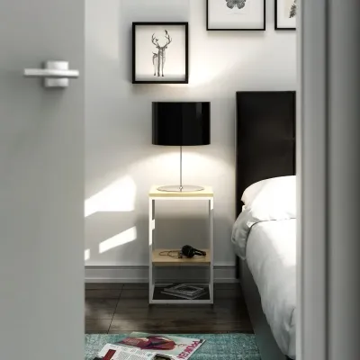 Приліжковий столик у стилі Loft NS-1482 630x350x350 мм Черный Приліжковий столик у стилі Loft NS-1482 630x350x350 мм Черный