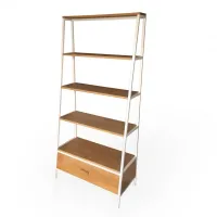 Стелаж для зберігання в стилі Loft NS-1643 1830x600x400 мм Белый Стелаж для зберігання в стилі Loft NS-1643 1830x600x400 мм Белый