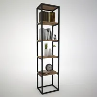 Стеллаж для хранения в стиле Loft NS-1644 1830x400x300 мм Черный