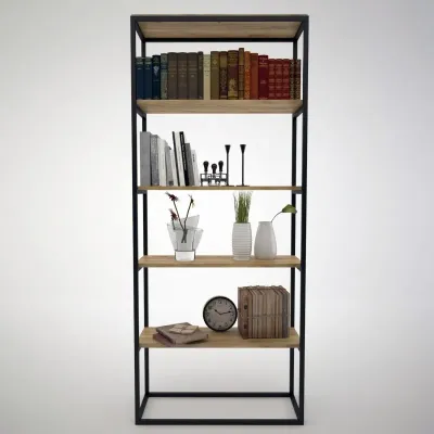 Стелаж для зберігання в стилі Loft NS-1645 1930x900x350 мм Черный Стелаж для зберігання в стилі Loft NS-1645 1930x900x350 мм Черный