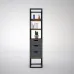 Стеллаж для хранения в стиле Loft NS-1646 1930x400x350 мм Черный