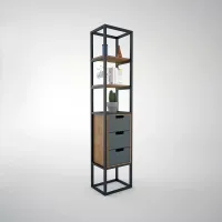Стелаж для зберігання в стилі Loft NS-1646 1930x400x350 мм Черный
