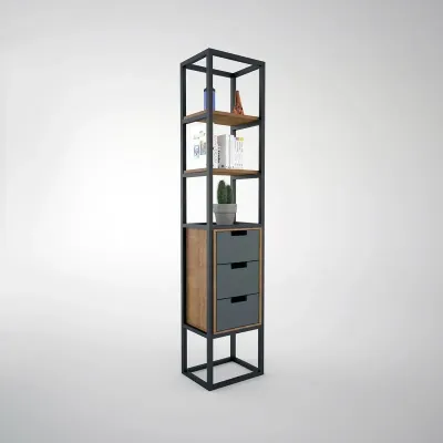 Стелаж для зберігання в стилі Loft NS-1646 1930x400x350 мм Черный