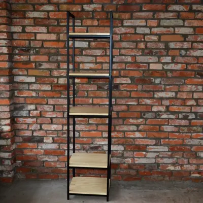 Стеллаж для хранения в стиле Loft NS-1649 2030x450x400 мм Черный Стеллаж для хранения в стиле Loft NS-1649 2030x450x400 мм Черный