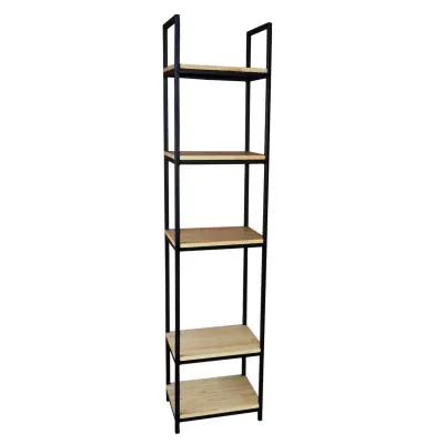 Стеллаж для хранения в стиле Loft NS-1649 2030x450x400 мм Черный