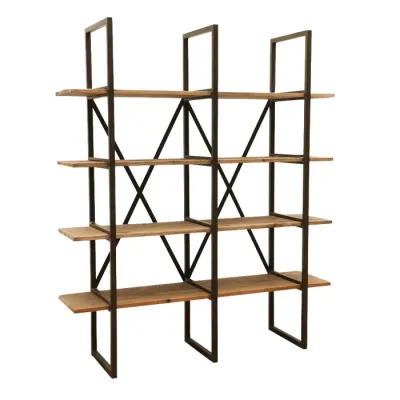Стеллаж для хранения в стиле Loft NS-1669 1830x1400x300 мм Черный
