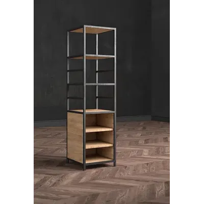 Стеллаж для хранения в стиле Loft NS-1679 2130x550x400 мм Черный