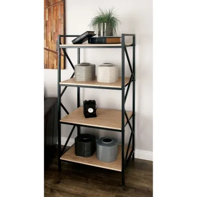 Стеллаж для хранения в стиле Loft NS-1687 1230x580x380 мм Черный Стеллаж для хранения в стиле Loft NS-1687 1230x580x380 мм Черный