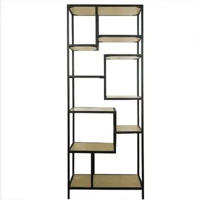 Стеллаж для хранения в стиле Loft NS-1704 2030x800x400 мм Черный