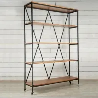 Стелаж для зберігання в стилі Loft NS-1707 2030x1400x400 мм Черный