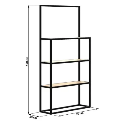 Стеллаж для хранения в стиле Loft NS-1708 1930x900x300 мм Черный Стеллаж для хранения в стиле Loft NS-1708 1930x900x300 мм Черный