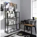Стеллаж для хранения в стиле Loft NS-1708 1930x900x300 мм Черный Стеллаж для хранения в стиле Loft NS-1708 1930x900x300 мм Черный