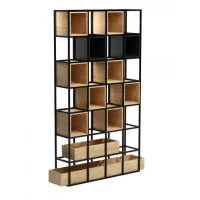 Стеллаж для хранения в стиле Loft NS-1710 2600x1860x350 мм Черный